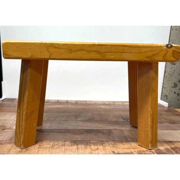 Handcrafted Wooden Step Stool With Humorous Inspirational Poem Decor - Picture 1 of 6